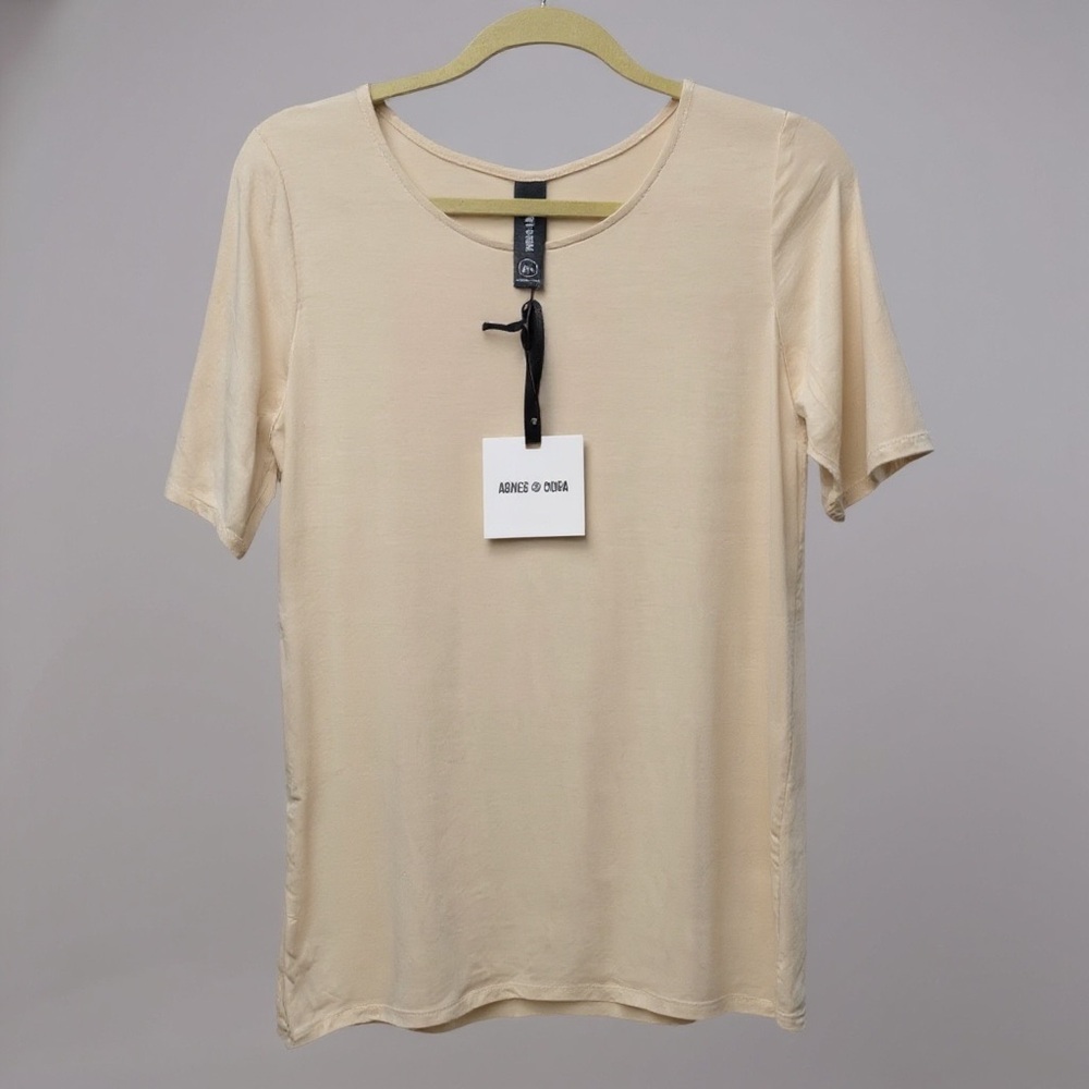 Amuse Society Tan Fitted Short Sleeve T-Shirt
